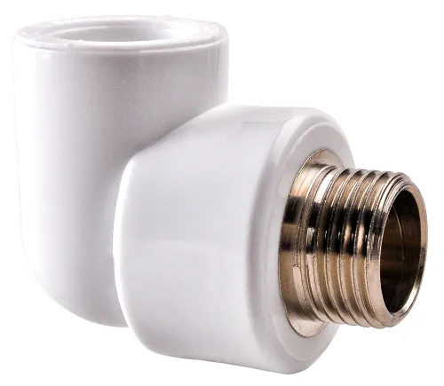 Угольник переходной РВК комбинированный, наружная резьба, полипропиленовый, 3/4дюйма, диаметр присоединения 25мм / водоснабжение