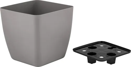 Горшок для цветов InGreen / ИнГрин Vienna c дренажной вставкой, пластиковый, цвет французский платан, 5л / дом и сад