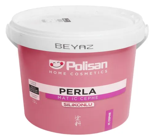 Краска Polisan Perla Mat Silikonlu, матовая белая, 7.5л