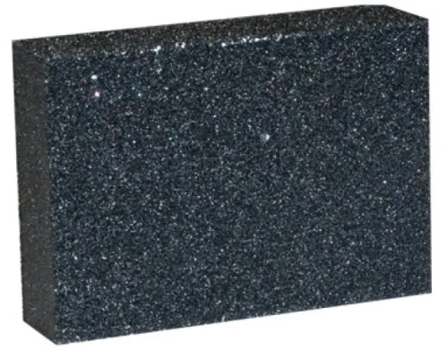 Губка шлифовальная 888 мелкая для сложнопрофильных поверхностей, абразивная с напылением из карбида кремния, черная, 100х70х25мм, зернистость 120 / инструменты