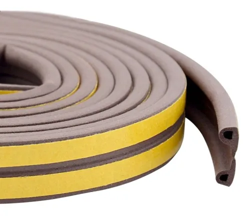 Уплотнитель 4WALLS / ФорВоллз самоклеящийся, из вспененной EPDM-резины, коричневый, P-профиль, 10м / товары для дома