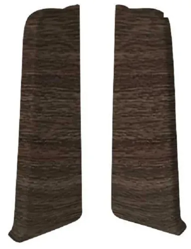 Заглушки для плинтуса MIXTON / Микстон левая и правая, полистирол, цвет коричневый, 20х70мм, 2шт. / строительство и ремонт