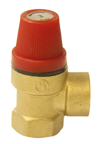Клапан предохранительный СТМ / СТМ CRVP3F12 гайка-гайка, из латуни и пластика, 3бара, 1/2дюйма / водоснабжение