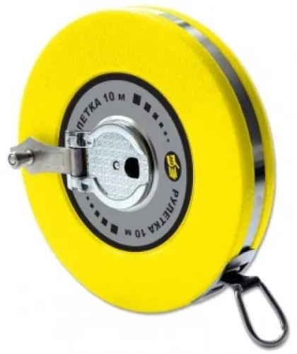 Измерительная рулетка 888 двухсторонняя, корпус из пластика, фиберглассовая лента, 10м / строительство и ремонт