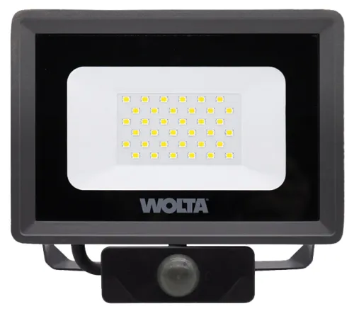 Прожектор светодиодный Wolta WFL-30W/06s с датчиком движения