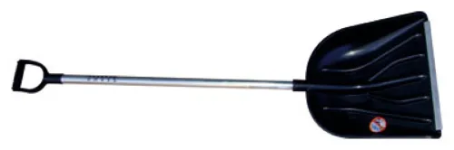 Лопата для снега Инструм-Агро Белый медведь с рукояткой, из пластика и алюминия, черная, ковш 460х410мм / инвентарь для уборки