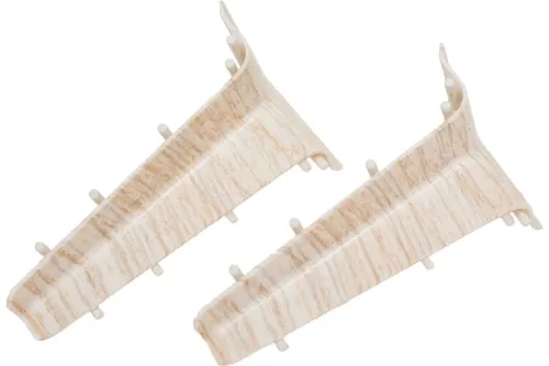 Внутренний угол для плинтуса MIXTON / Микстон 7009 напольный, из ПВХ, цвет бежевый, размер 70×20мм, 2шт. / отделочные материалы