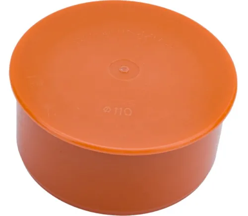 Заглушка канализационная Lammin / Ламмин наружная раструбная из полипропилена, оранжево-коричневый, диаметр присоединения 110мм / водоснабжение