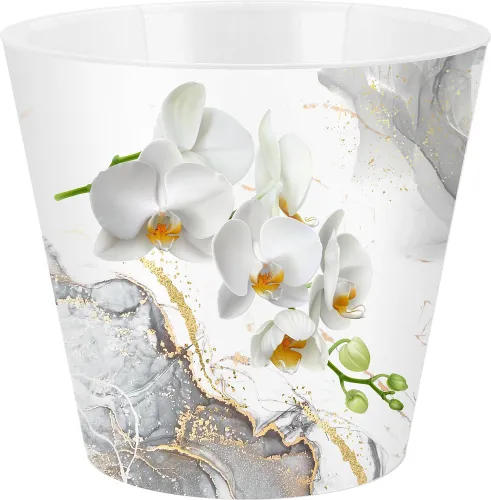 Горшок InGreen London Orchid Deco белая орхидея 1.6л