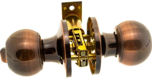 Защелка дверная AVERS / Аверс Blister с фиксатором межкомнатная, из металла, цвет медь / фурнитура для мебели