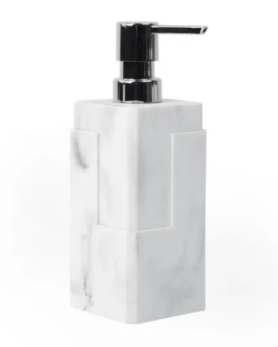 Дозатор для мыла Fora Urban настольный, белый мрамор, 400мл