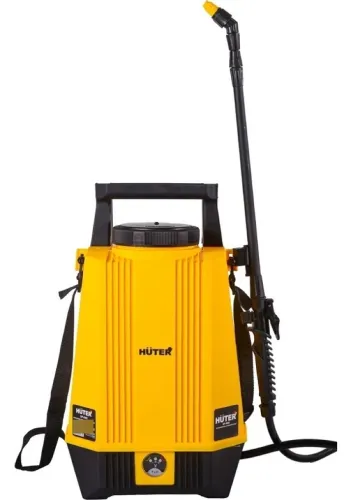 Опрыскиватель аккумуляторный Huter / Хутер SP-8AC ручной, из пластика, желтый, объемом 8л / садовый инвентарь