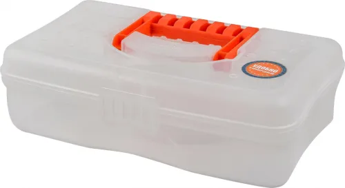 Органайзер BLOCKER / Блокер Hobby Box 12" для хранения мелочей с крышкой, из полипропилена, прозрачный, 295х180х90мм / оборудование для мастерской