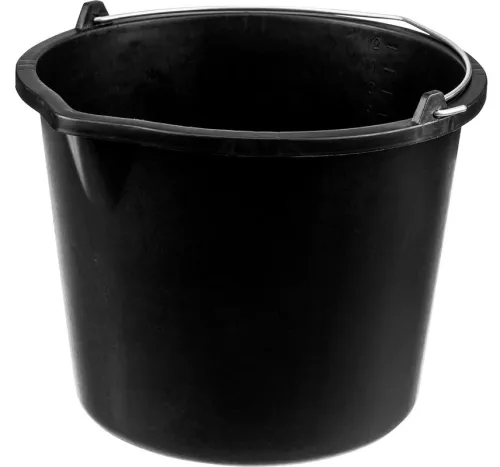 Ведро строительное Тандем АнтиУдар круглое, пластиковое, 12л