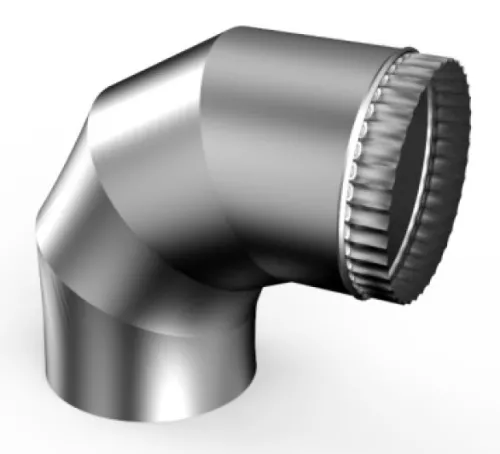 Угол для дымохода Сталь Мастер, AISI 430, 90°, 150 мм, 49131