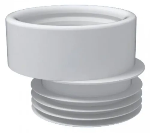 Манжета для унитаза Анипласт эксцентрическая жесткая, для канализации, из резины, белая, на диаметр слива 110мм / сантехника