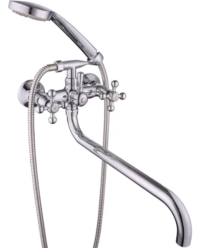 Смеситель Lucky Tap BBD-2005-35S-69, двуручковый, латунь, хром