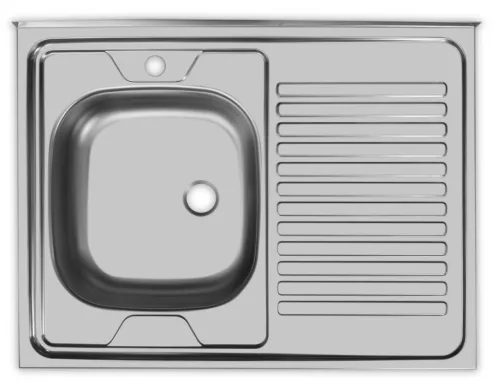 Мойка Ukinox ECO кухонная накладная с крылом 800х600 мм