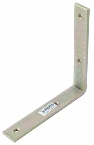 Крепежный уголок Rock Solid Connection / Рок Солид Конекшн узкий перфорированный, из оцинкованной стали, желтый, 150х150х25х5мм / строительство и ремонт