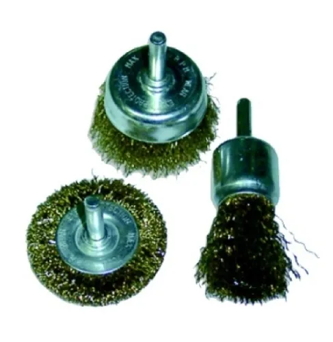 Щетка крацовка 888 для дрели, стальная проволока, 3 шт.