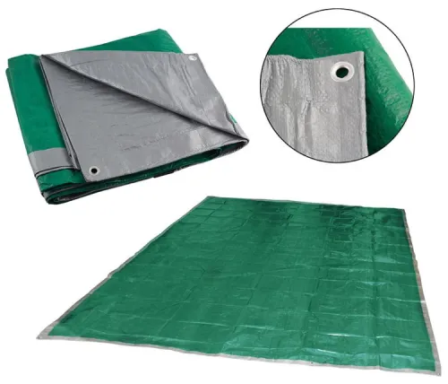 Тент Ecos / Экос Тарпаулин хозяйственный, универсальный, из особо прочного полиэтилена, плотность 60г/м², 4х8м / укрывной материал