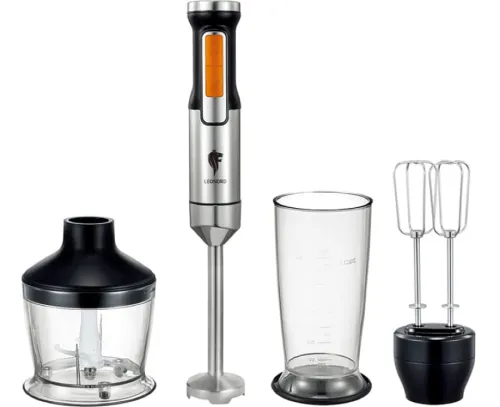 Блендер Leonord / Леонорд LE-1718 погружной, двухскоростной, из стали и пластика, черный, 800Вт / бытовая техника