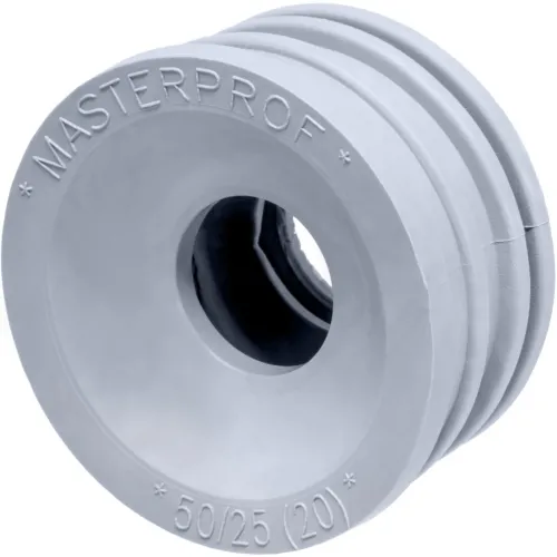 Манжета для унитаза Masterprof / Мастерпроф для канализации, из резины серая, на диаметр слива 25мм / сантехника