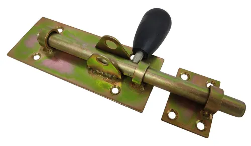 Задвижка СКОБЯНОЙ круглая под замок накладная, 200мм