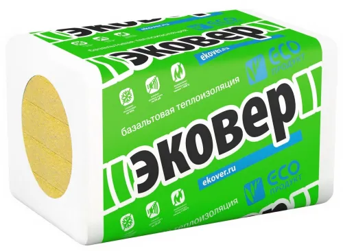 Утеплитель ЭКОВЕР Лайт базальтовая вата, 1000×600×100мм, 6шт. / теплоизоляционный материал
