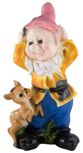 Фигурка садовая PARK Гном с олененком полистоун 50см артикул 169412