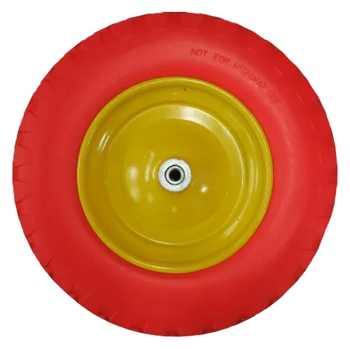 Колесо промышленное MIXTON / Микстон WB5009M литое, бескамерное с подшипником для тачки, из каучука, диаметр 400мм / фурнитура