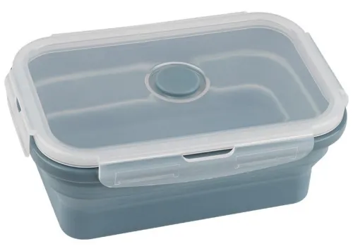 Контейнер пищевой Mallony / Маллони MIGLIORE складной с крышкой, из силикона, разноцветный, 700мл / хранение продуктов