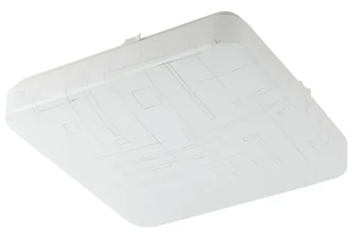 Светильник светодиодный ЭРА SPB-6-24 потолочный квадратный, пластиковый, 4000К, 1800Лм, нейтральный белый, 220В, IP20, 24Вт / освещение
