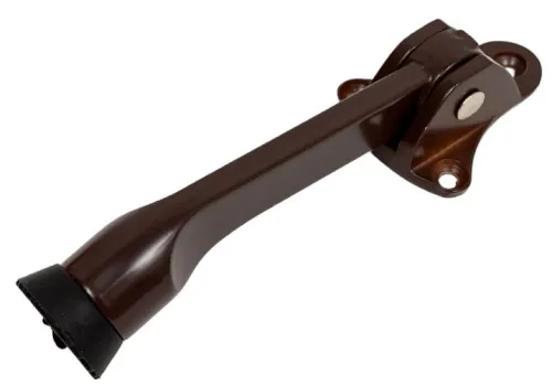 Ограничитель для двери Apecs / Апекс DS0007-BR козья ножка, из сплава ЦАМ, коричневый, высотой 13см / товары для дома