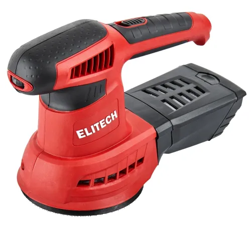 Машина шлифовальная Elitech / Элитек МШЭ 0412Э орбитальная, с регулируемыми оборотами, сетевая, диаметр 125мм, 400Вт, 13000об/мин / инструменты