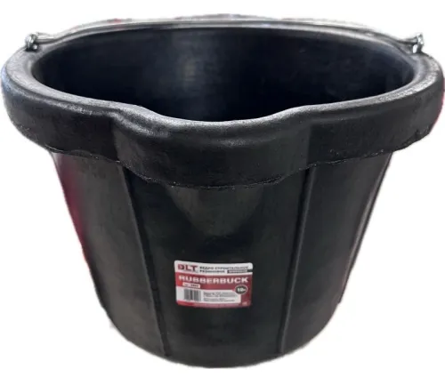 Ведро строительное DLT RUBBERBUCK с ручкой, 10л, черное