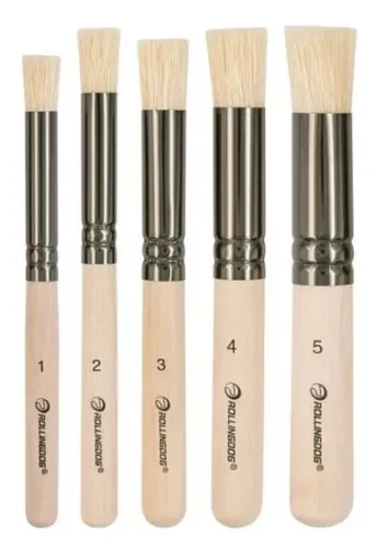 Кисть малярная Rollingdog Design, натуральная щетина, 5шт