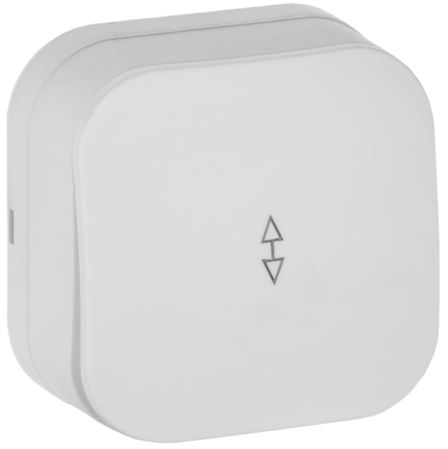 Проходной выключатель IEK / ИЭК Glory ВСп10-1-0-ХБм одноклавишный в пластиковом корпусе, белый матовый, размером 65х65х36мм, 10А, 230В, IP20 / электрика