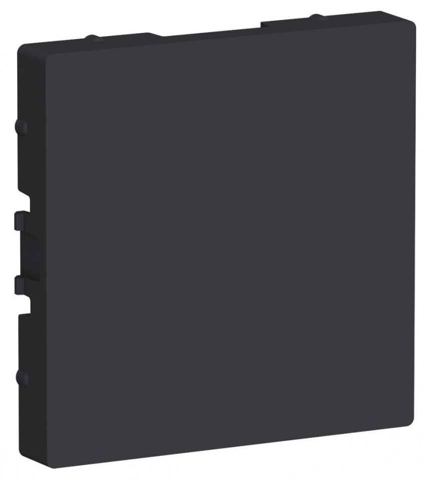 Заглушка для розеток Systeme Electric / Систем Электрик AtlasDesign прямоугольной формы без суппорта для многопостовых рамок, карбон, IP20, 57.2х56.2х9.1мм / электрика