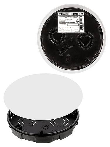 Подрозетник TDM Electric / ТДМ Электрик У194 D75х15мм, черный, IP20, SQ1402-1194 для твердых стен / установочная коробка