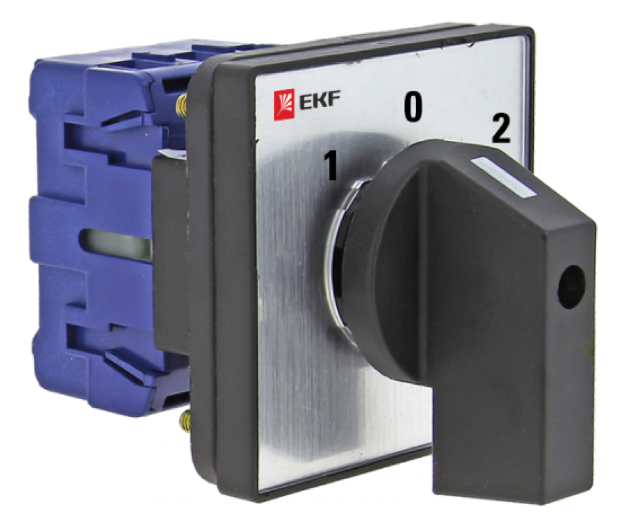 Переключатель кулачковый EKF / ЕКФ PROxima ПК-1-42 трехпозиционный, в пластиковом корпусе, 400В 25А 2 полюса IP20 / электрика
