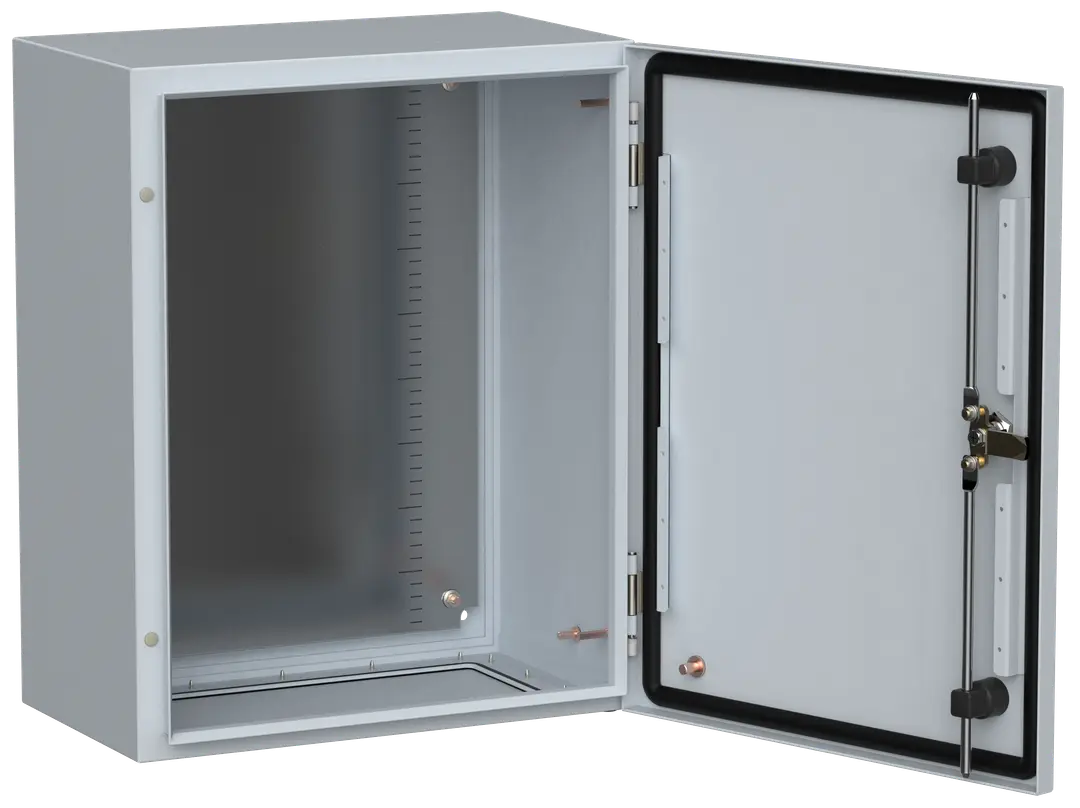 Щит распределительный IEK / ИЭК TITAN 5 ЩМП-50.40.25 с монтажной платой, стальной серый, IP66, размером 500х400х250мм, TI5-10-N-050-040-025-66 / электрика