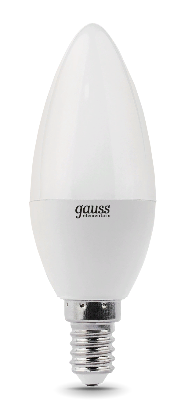 Светодиодная лампа Gauss / Гаусс Elementary свеча, С37 Е27 4100К 8Вт 540Лм, 33228 / лампочка led