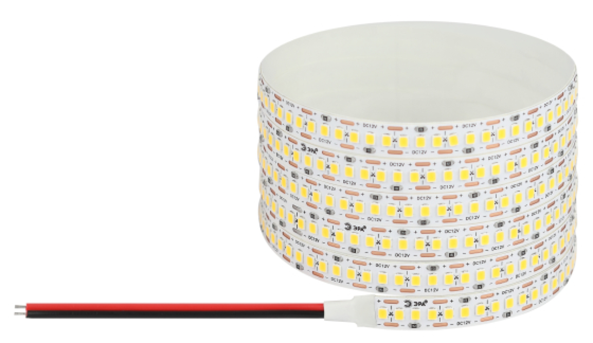 Светодиодная лента ЭРА LS2835-19.2-240-12-6500K-IP20-1 самоклеящаяся, холодный белый свет, 6500К, 240 LED/м, 19.2Вт/м, длина 5м / подсветка