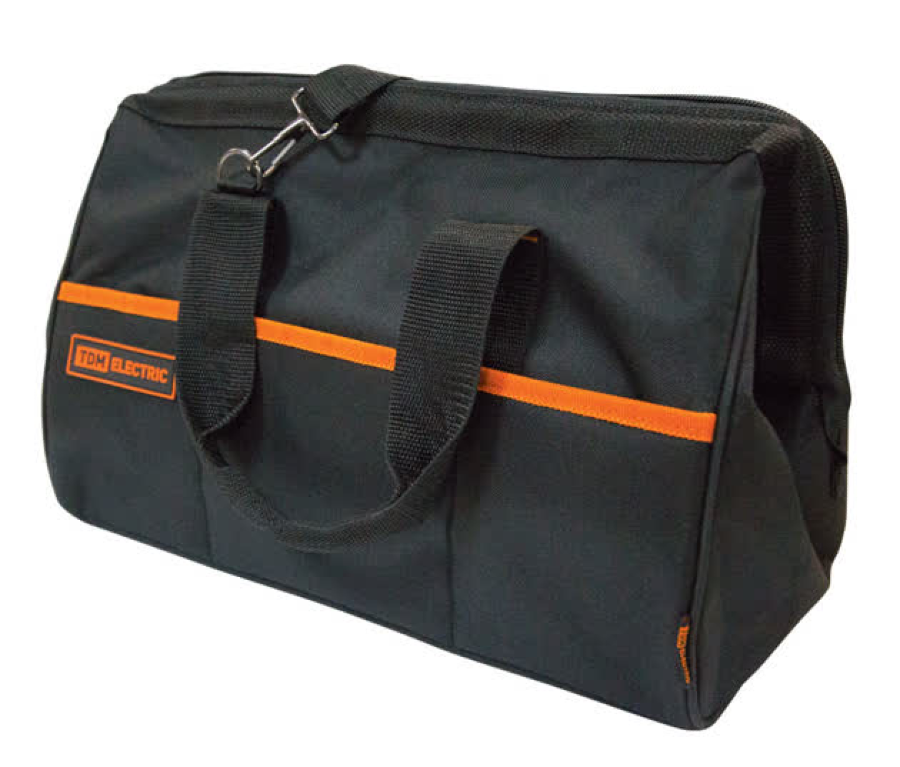 Сумка монтажника TDM Electric / ТДМ Электрик Алмаз СИН-1 из полиэстера черная, 380х260х270мм / строительство и ремонт