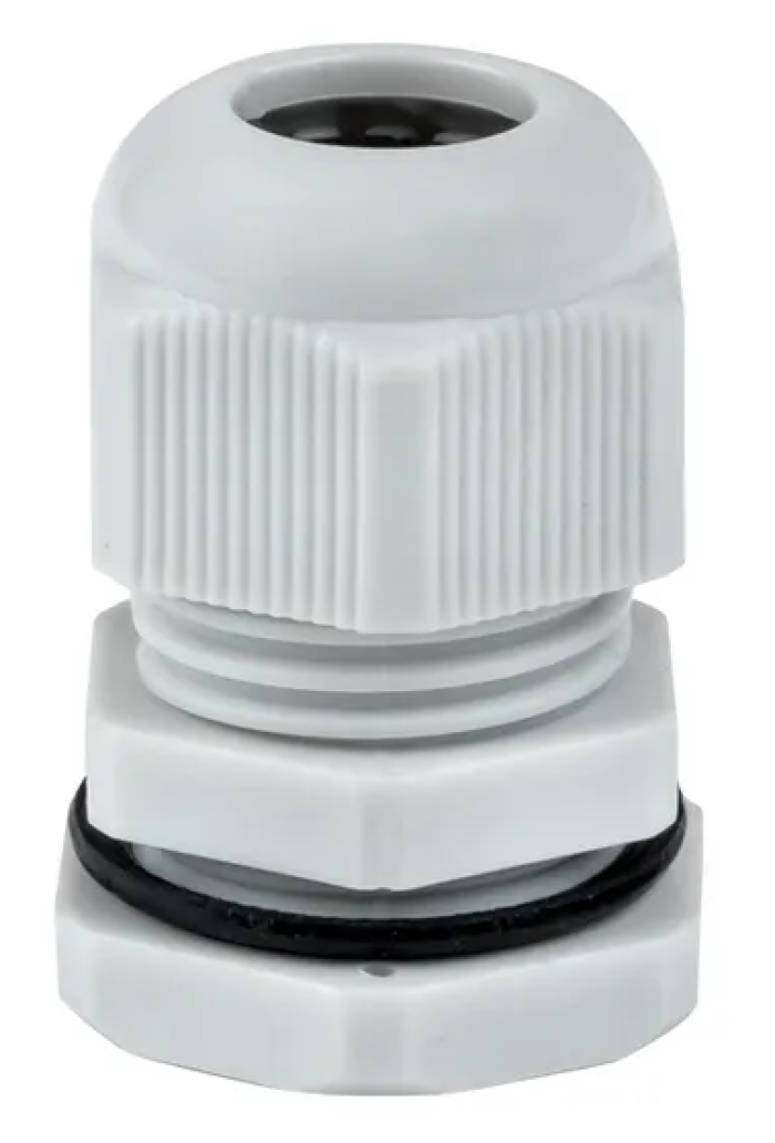 Сальник EKF / ЕКФ PROxima для ввода кабеля в щитовое оборудование, пластик серый, степень защиты IP54, резьба PG13.5 с шагом 1.5мм, диаметр 6-12мм / электрика