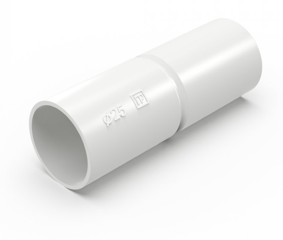 Муфта кабельная Промрукав патрубок, пластик, 25мм / электрика