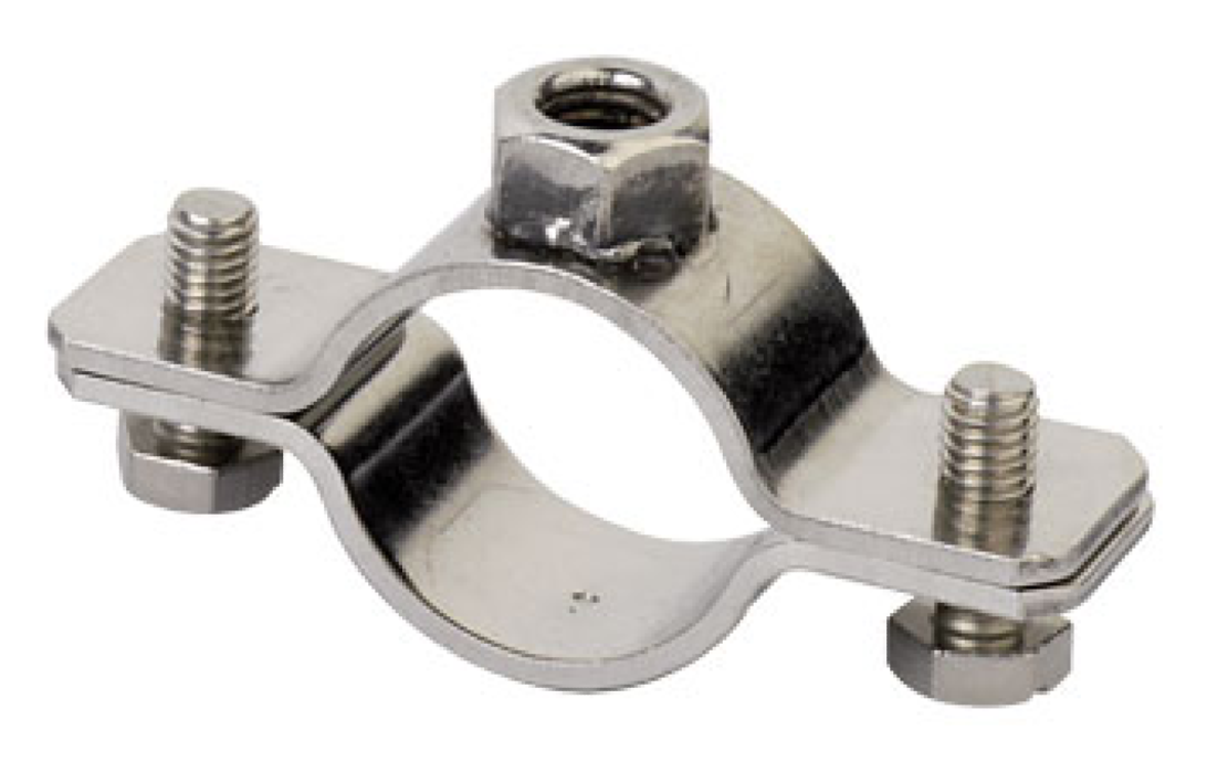 Хомут трубный сантехнический DKC / ДКС 4"" для тяжелых нагрузок M10, нержавеющая сталь, 108-115мм, 6040-004, 1шт. / крепление для труб