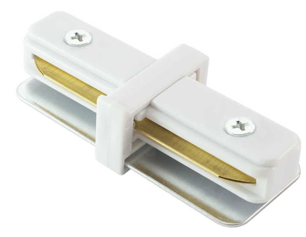 Коннектор для шинопровода TDM Electric / ТДМ Электрик I-образный для TLC-01-WH-I, белый / аксессуары для освещения