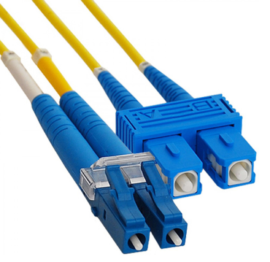 Патч-корд REXANT / Рексант оптический переходной для коммутации линий связи (SM), 9/125 (OS2), LC/UPC-SC/UPC, (Duplex), LSZH, желтый, 2м / коммутационный шнур